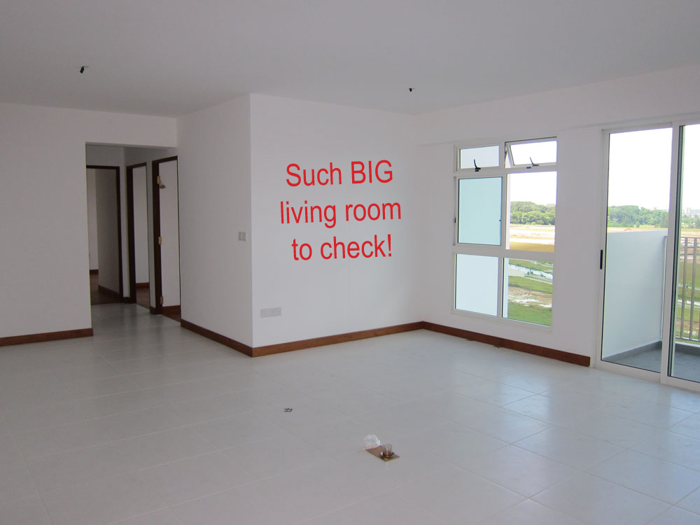 hdb defect checklist- checking living room