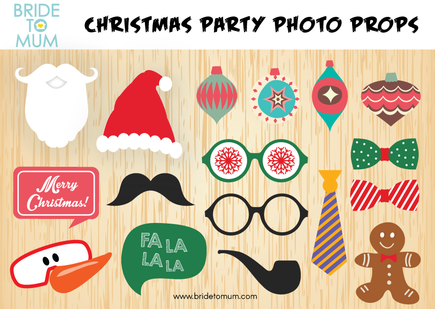 Christmas Photo Booth Props Printable